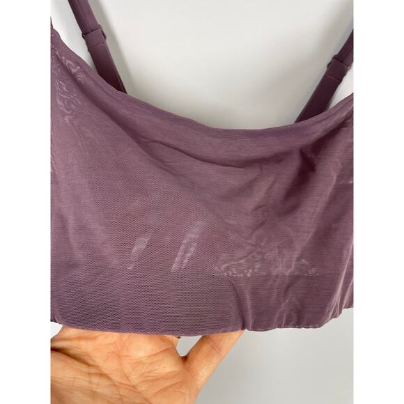 New, Skims Purple Mesh Bralette, Size 2X (Fits like 1X), Sheer, Unlined, NWOT - Picture 2 of 5